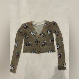 R13 Floral Baby Cardigan. Size Small.